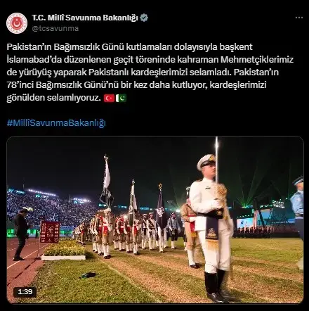 Mehmetçik, Pakistan Kurtuluş Günü geçit töreninde yürüdü